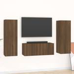 TV-Schrank 3er Set D731 Braun - Holz teilmassiv - 30 x 30 x 80 cm