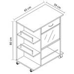 Küchenrollwagen Pocis 65 x 80 x 39 cm