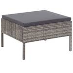 Garten-Lounge-Set Grau - Metall - Polyrattan - 60 x 35 x 60 cm