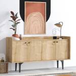 Sideboard Navi Beige - Holzwerkstoff - 40 x 80 x 150 cm