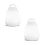 2x kabellose LED-Handleuchte LIBERTY C25 Weiß - Kunststoff - 18 x 24 x 18 cm