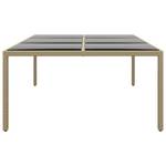 Table de jardin Beige - Métal - Polyrotin - 200 x 75 x 200 cm