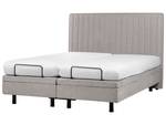 Lit double DUKE II Gris - Gris lumineux - Largeur : 160 cm