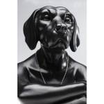 Deko Figur Gangster Dog Schwarz - Kunststoff - Stein - 26 x 33 x 17 cm