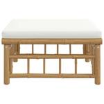 Repose-pied de jardin 3028342-2 Blanc - Bambou - 55 x 30 x 65 cm