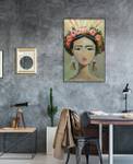 Acrylbild handgemalt Budding Brilliance Massivholz - Textil - 60 x 90 x 4 cm