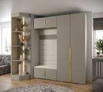 Garderobe Inova 1 Z18 Gold - Grau - Weiß