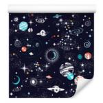 Papier Peint cosmos planètes étoiles Noir - Bleu - Gris - Orange - Rouge - Blanc - Papier - 53 x 1000 x 1000 cm