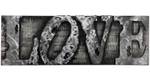 Metallbild More than Letters Grau - Metall - 144 x 44 x 6 cm