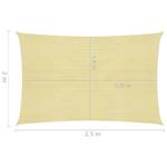 Voiles d'ombrage 3016419-5 Beige - 250 x 200 cm