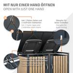 Mülltonnenbox ML-DESIGN Braun - Tiefe: 132 cm