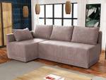 Ecksofa Nestor Cord Rosé - Ecke davorstehend links