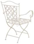 Chaises de jardin Adara Lot de 2 Blanc crème