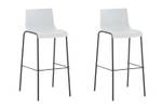 Tabouret de bar Hoover Lot de 2 Blanc - Noir