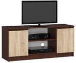 TV-Schrank K120 2T 1S CLP Eiche Sonoma Dekor - Wenge Dekor