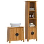 Badmöbel Set 3223456 (2-teilig) Braun - Massivholz - Holzart/Dekor - 70 x 63 x 32 cm