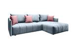 Ecksofa HURON Blaugrau - Pink