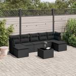 Gartensitzgruppe K2895(8-tlg) Schwarz - Massivholz - 69 x 117 x 289 cm