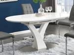 Table extensible TALARA Blanc - Bois manufacturé - 95 x 76 x 200 cm