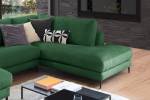Sofa CARA Wohnlandschaft U-Form Cord Smaragdgrün