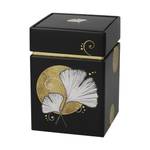 Teedose Ginkgo Schwarz Schwarz - Gold - Metall - 8 x 11 x 8 cm