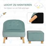 Kindersofa-Set mit Fußhocker 310-062GN Grün