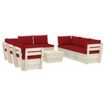 Mobilier de jardin (lot de 9) 3016490-22 Rouge - Brun rouge