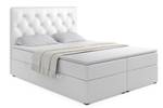 Boxspringbett ROMI Hochglanz Weiß - Breite: 120 cm - H4