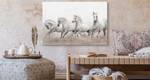 Leinwandbild Gallop Pferde Tiere Sand 3D 70 x 50 x 50 cm