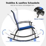 Schaukelstühle ZB33510ZK-4DE (2er Set) Blau - Metall - 68 x 100 x 102 cm