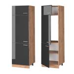 Armoire pour frigo R-Line 37128 Anthracite brillant - Imitation chêne truffier de sonoma