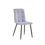 Lot de 2 chaises tissu velours - LOUISE Gris - Textile - 44 x 87 x 48 cm