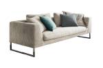 Sofa ARIAN Cord Metallkufe chrom Cremeweiß - Breite: 210 cm