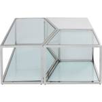 Table basse Combination Blanc - Verre - 95 x 40 x 95 cm