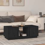 Couchtisch D862 Schwarz - Massivholz - 50 x 40 x 110 cm