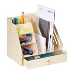 Organiseur bureau avec porte-documents Marron clair