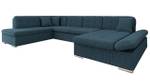 Ecksofa Bergen Cord Blau - Ecke davorstehend rechts