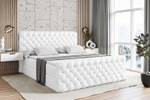 Boxspringbett BOXI8-Z Hochglanz Weiß - Breite: 180 cm - H4