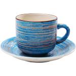 Kaffeetasse Swirl Blau - Stein - 15 x 7 x 15 cm