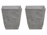 Outdoor Blumentopf DELOS 2-tlg Dunkelgrau - Grau - Durchmesser: 39 cm - 2er Set