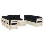 Mobilier de jardin (lot de 9) 3016490-22 Noir