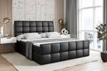 Boxspringbett APO-Z Hochglanz Schwarz - Breite: 160 cm - H3