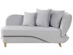 Chaise longue MERI Gris - Gris lumineux - Chêne clair - Accoudoir monté à gauche (vu de face)