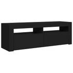 TV-Schrank mit LED-Leuchten D504 Schwarz