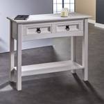 Table console RURAL Blanc - Bois massif - 88 x 73 x 32 cm