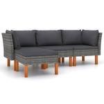 Garten-Sofa-Set (4-teilig) 3009634-6 Grau