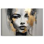 Tableau Canvas PORTRAIT De Femme Visage 70 x 50 x 50 cm