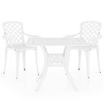 Bistro-Set-k305 ( 3-tlg ) Weiß - Massivholz