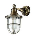 Lampe murale d'extérieur SANTORIN Laiton mat - Argenté / Gris - Gris argenté