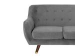 3-Sitzer Sofa BODO Gold - Grau - Eiche Dunkel